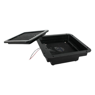 12V Exhaust Air Vent Side Ventilation Fan Black 205 x 185mm