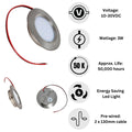 4 x LED 12V 24V Spot Lights Touch Switch Dimmable Recessed Downlights