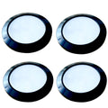 LED 12V 24V Spot Lights Black Surface Mounted Downlights Dimmable IP66 Pack of 4