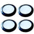 LED 12V 24V Spot Lights Black Surface Mounted Downlights Dimmable IP66 Pack of 4