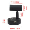 LED Reading Light 12V 24V Black Spotlight Touch Controlled with USB