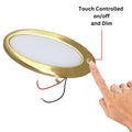 LED Ceiling Light 12V 24V Dimmable 6W Touch Switch Gold Panel Lamp