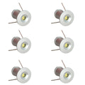 6 x LED 12V Mini Spot Lights 0.5W IP65 Cool White