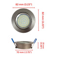 12V 24V LED Directional Spot Light Tilting Lens 3W Dimmable 3000k Recessed Downlight