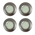 4 x LED Spot Light 12V Tilting Lens 3W Dimmable 3000k Directional Recessed Downlights