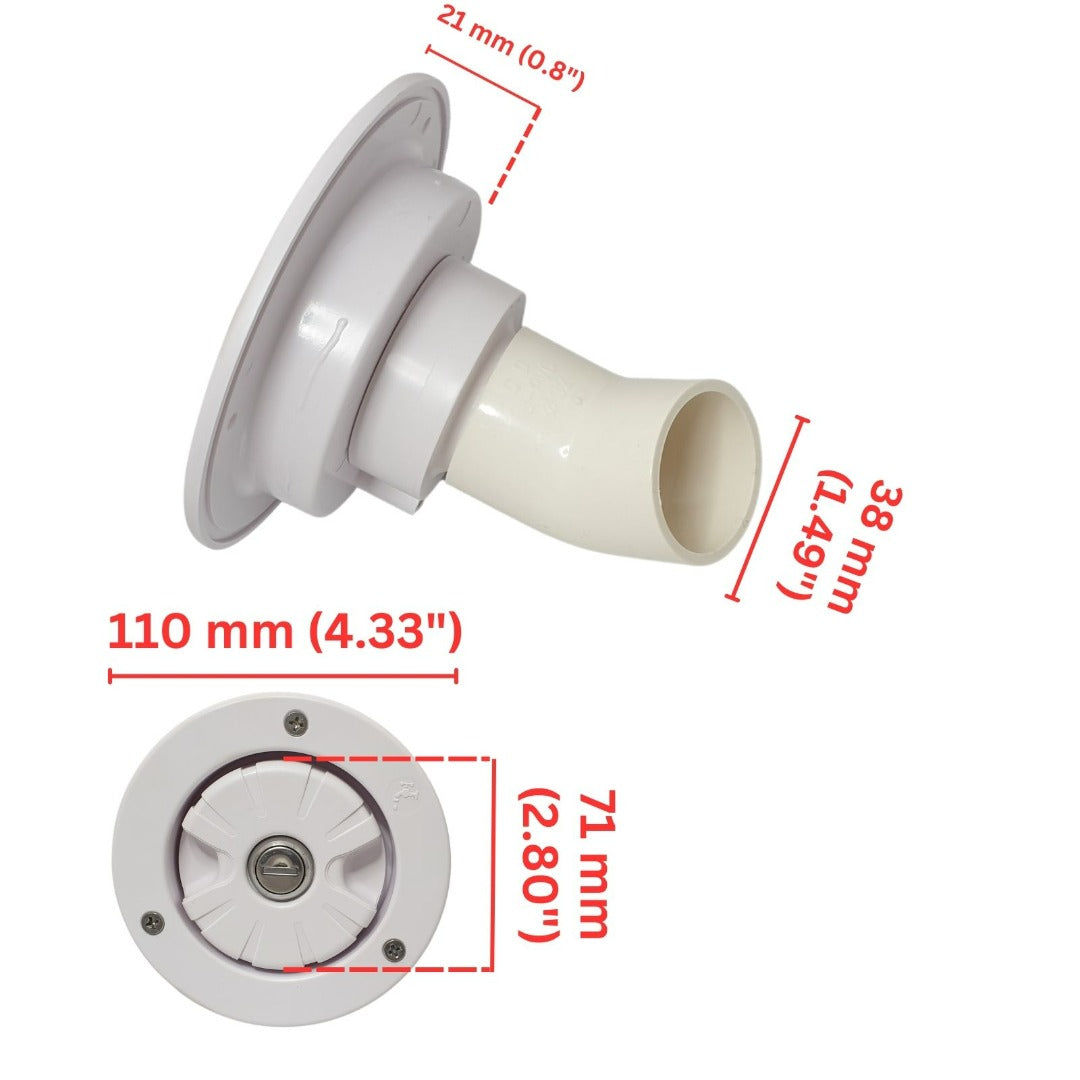 Fresh Water Tank Locking Inlet Filler Cap White – Marvix