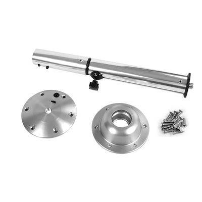 Adjustable Pedestal Table Leg Kit 550 - 710mm Chrome