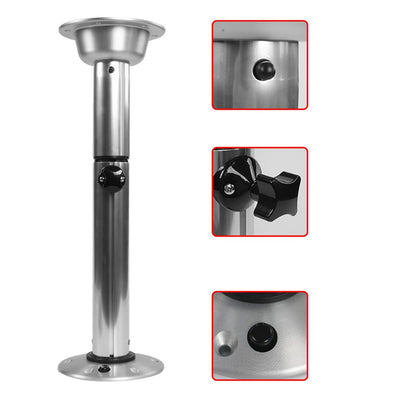 Adjustable Pedestal Table Leg Kit 550 - 710mm Chrome