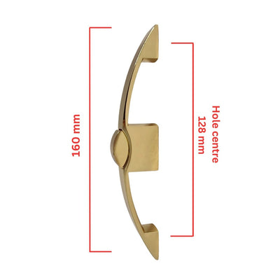 Cabinet Push Button Latch Lock Handle 128mm Catch Door Knob Gold