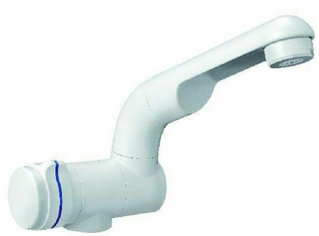 Caravan Cold Water Tap Single Lever 12V Micro Switched White